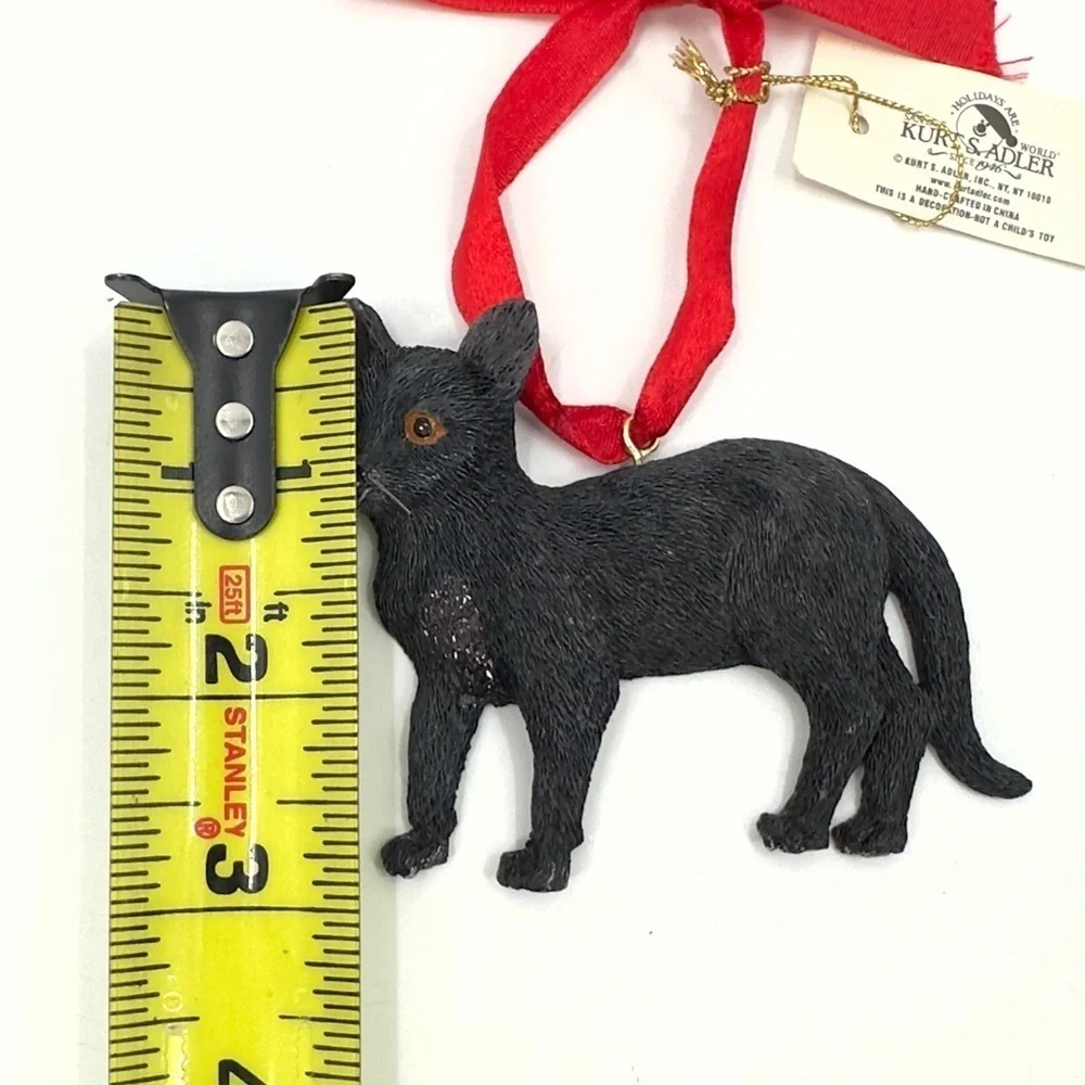 Kurt Adler Black Cat Ornament Hanging Figurine Christmas Holiday W7001 NEW